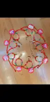 Colorful ring diamond knot hanging peach wood bracelet details Picture